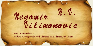 Negomir Vilimonović vizit kartica